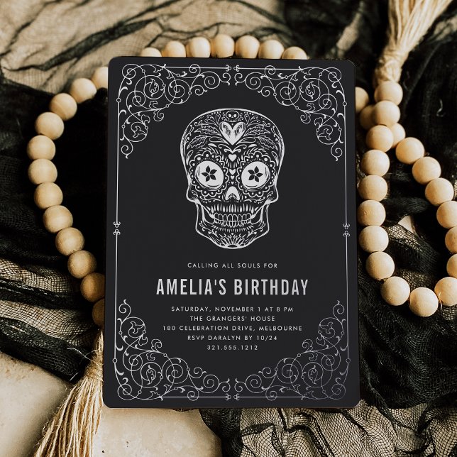 Silver Skull Dia de los Muertos Birthday Party (Creator Uploaded)