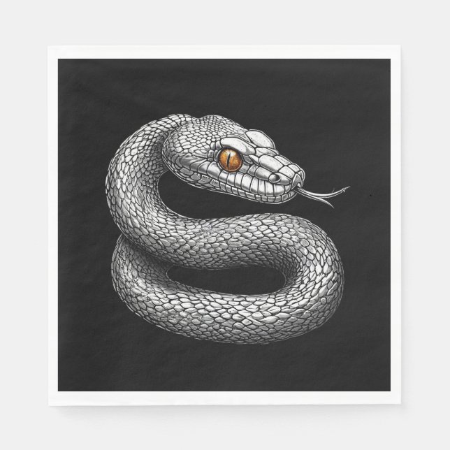 Silver snake napkin (Front)
