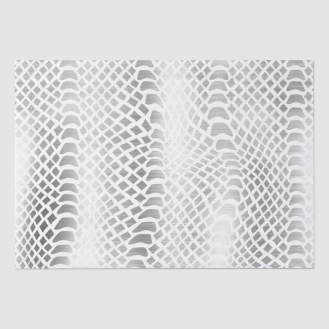Silver Snake Print Tissue Paper (Front)