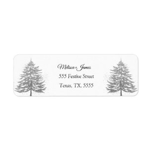 Silver Snow Christmas Tree Festive Wedding