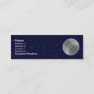 Silver Snow Moon Mini Business Card