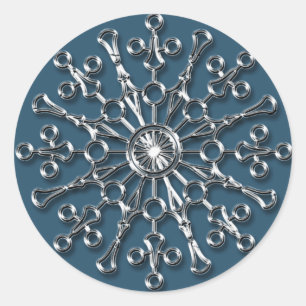 Silver Snowflake 2 - Holiday  stickers