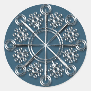 Silver Snowflake 3 - Autocollants de vacances