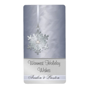 Silver Snowflake Bijou Argent Vin de vacances