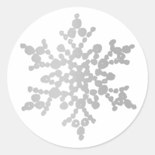 Silver Snowflake Christmas Card Envelope Seal