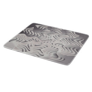 silver snowflake cutting board