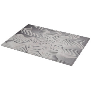 silver snowflake cutting board