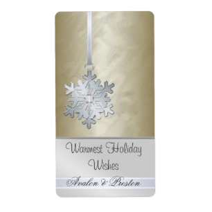 Silver Snowflake Gold Jewel Vin de vacances