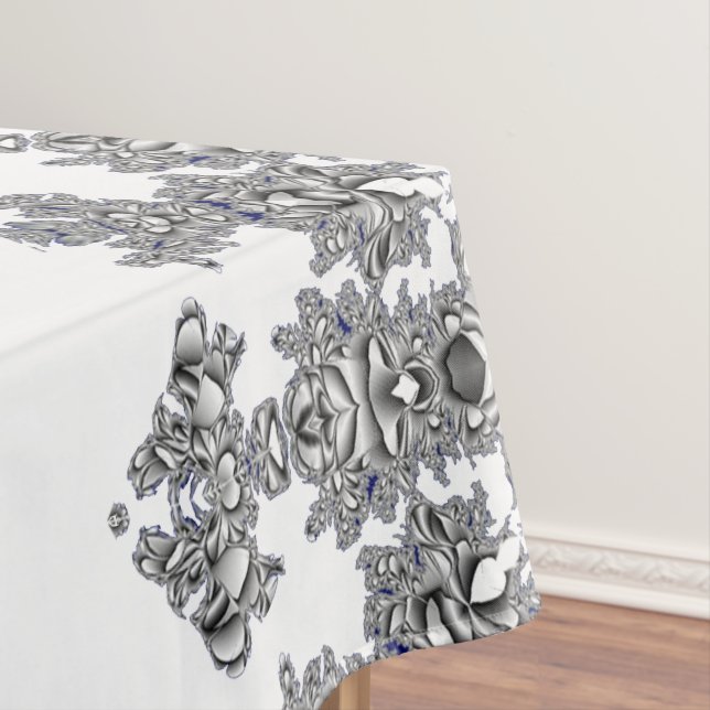 Silver Snowflake Tablecloth (In Situ)