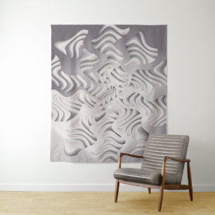 silver snowflake tapestry