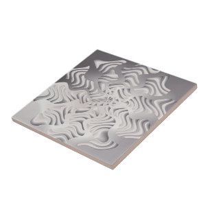 silver snowflake tile