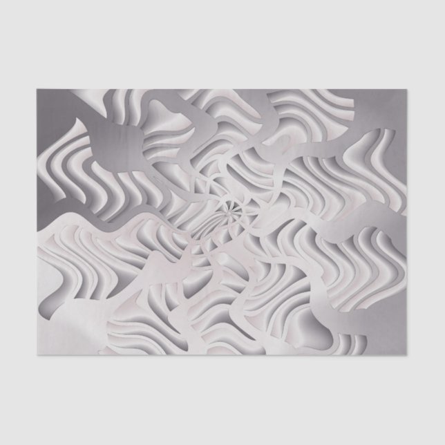silver snowflake tissue paper (Front)