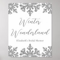 Silver Snowflake Winter Bridal Shower