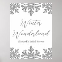 Silver Snowflake Winter Bridal Shower