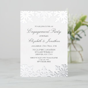 Silver Snowflake Winter Engagement Party