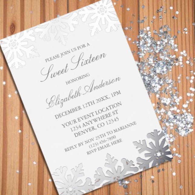 Silver Snowflake Winter Sweet 16 (Creator Uploaded)