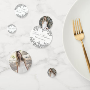 Silver Snowflake Winter Sweet 16 Confetti