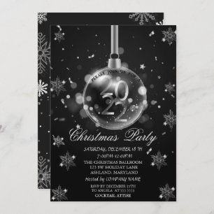 Silver Snowflakes, Christmas Ball 2022 Party Invitation