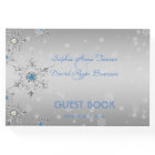 Silver Snowflakes Crystals Blue Pearls Wedding