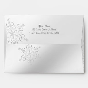 Silver Snowflakes Envelopes