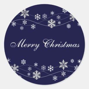 Silver Snowflakes Holiday Stickers