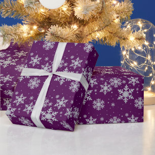 Silver Snowflakes Holiday Wrapping Paper