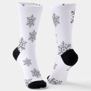 Silver Snowflakes Socks