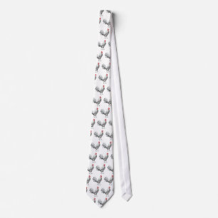 Silver Spangled Hamburg Rooster Tie