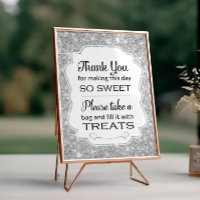 Silver Sparkle Candy Buffet Bridal Shower Sign