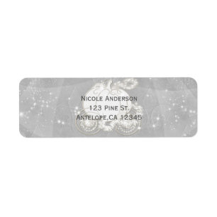 Silver Sparkle Carriage Cinderella Invitation