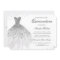 Silver Sparkle Dress Quinceanera Invitation