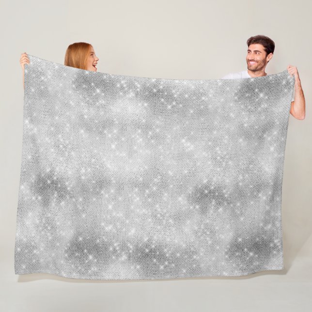 Silver Sparkle Fleece Blanket (In Situ)
