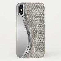 Silver Sparkle Glam Bling Metal Look
