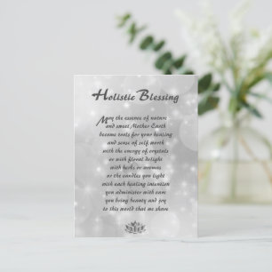 Silver Sparkle Holistic Blessing Postcard