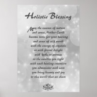 Silver Sparkle Holistic Blessing Poster