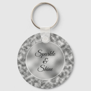 Silver Sparkle Keychain