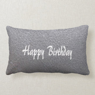 Silver Sparkle Leather Look  DIY add TEXT IMAGE Lumbar Pillow