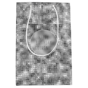 Silver Sparkle Medium Gift Bag
