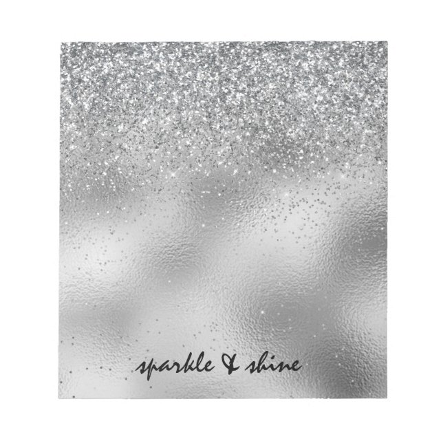 Silver Sparkle Notepad (Front)