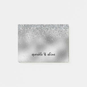 Silver Sparkle Post-it Notes