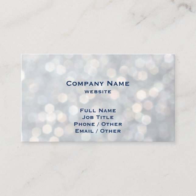 Silver Sparkles Business Card (Front)