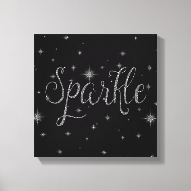 Silver Sparkles Canvas Print (Front)
