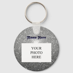 Silver Sparkles   Custom Keychain