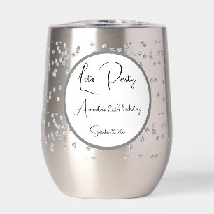 Silver Sparkles Fully Customizable Let's Party
