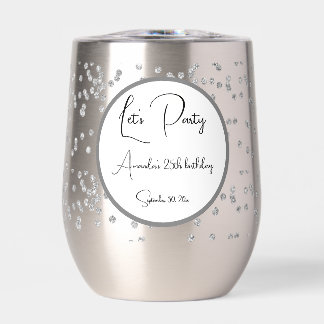 Silver Sparkles Fully Customizable Let's Party