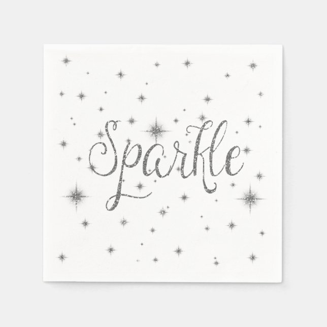 Silver Sparkles Napkin (Front)