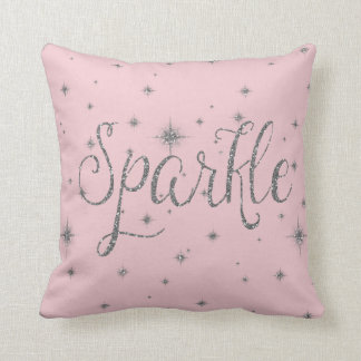 Silver Sparkles Throw Pillow