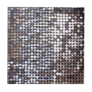 Silver Sparkling Sequin Look Tile