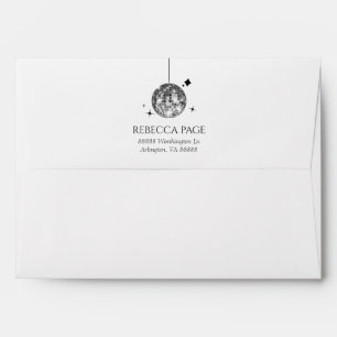 Silver Sparkly Disco Ball  Envelope