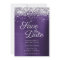 Silver Sparkly Glitter Dark Violet Ombre Foil